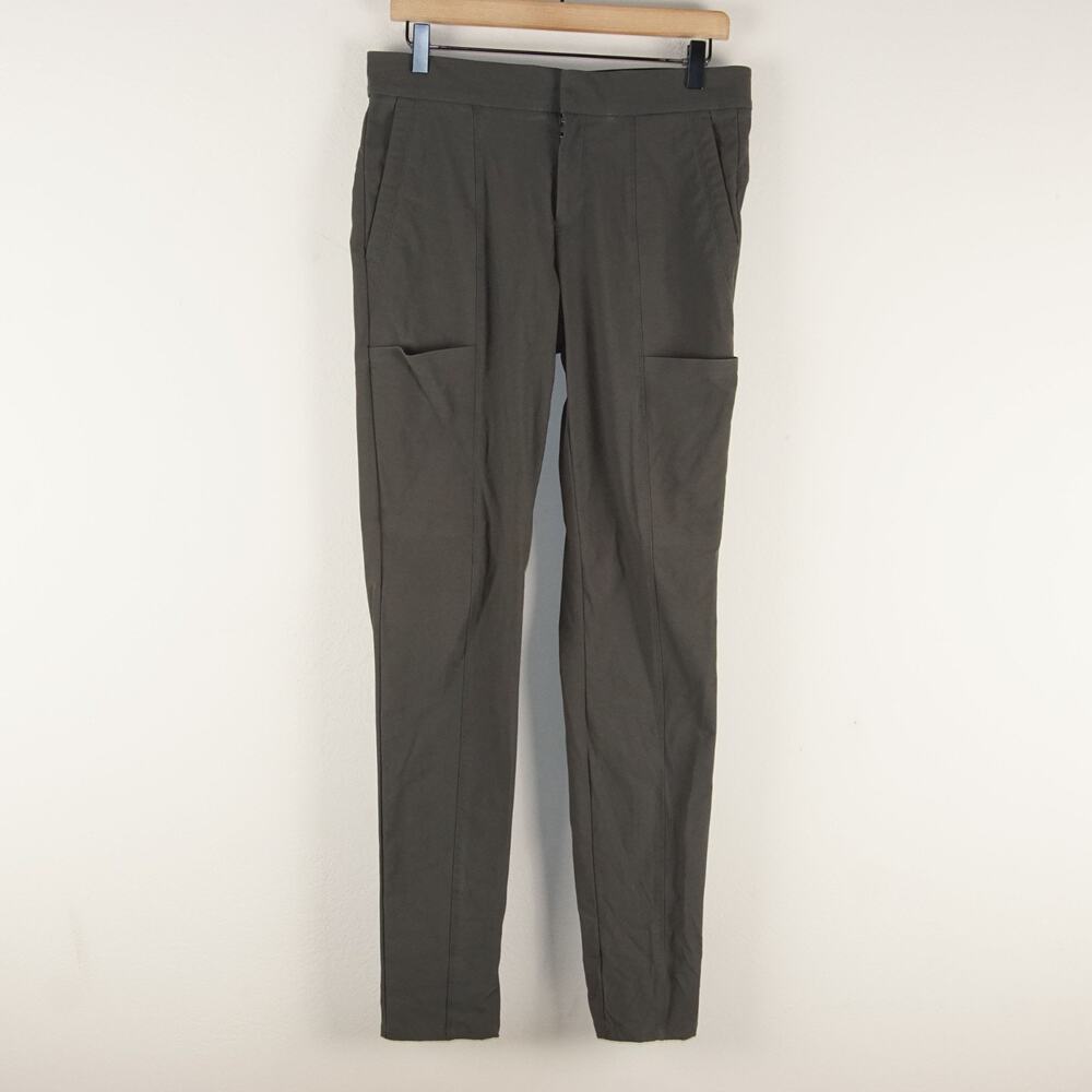 Athleta Green Wander Stash Skinny Performance Stretch Pants Womens Sz 6 Tall